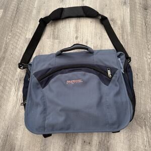 Jansport Messenger Bag Adjustable Crossbody Strap Travel Zippers Laptop Sleeve